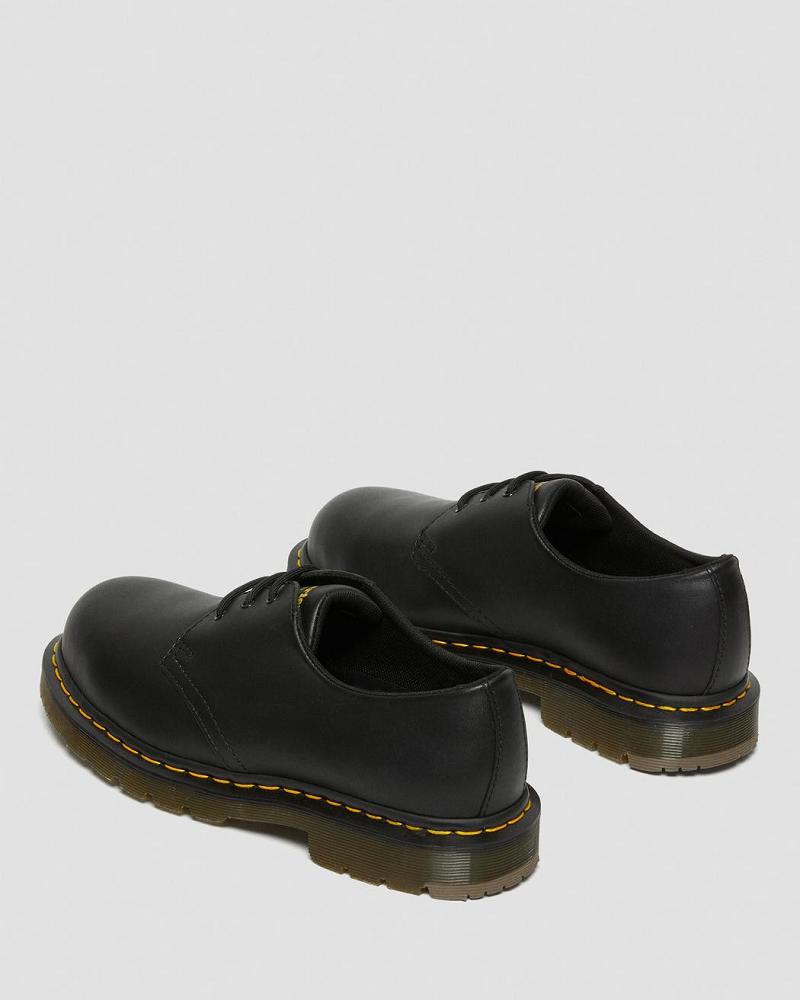 Men's Dr Martens 1461 Slip Resistant Steel Toe Oxfords Shoes Black | AU 602OKI